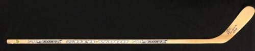 דניס צ'ולובסקי חתום וכתוב שער NHL הראשון ומדרג Seattle Krakan Stick - Sticks NHL עם חתימה