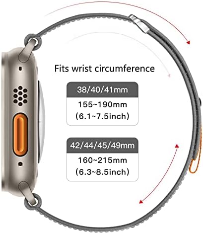 Dxjkdza תואם ל- Apple Watch Ultra Band 49 ממ 45 ממ 44 ממ 42 ממ 41 ממ 40 ממ 38 ממ לנשים, רצועת לולאת לולאת