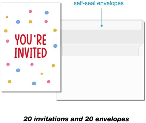 Soiceu צבעוני מפלצת משאית הזמנות למסיבת יום הולדת עם מעטפות סט של 20 מסיבת יום הולדת של משאית מפלצת חמודה מזמינה