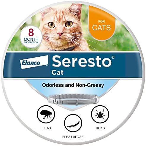 וטרינר חתול סרסטו - מומלץ טיפול בפרעושים וקרציות וצווארון מניעה לחתולים / הגנה על 8 חודשים