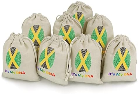 ג ' מייקה דגל טביעת אצבע שרוכי אחסון שקיות סוכריות מתנת שקיות לשימוש חוזר מתקפל וקומפקטי רב תכליתי כיס חבילה 8 יחידות