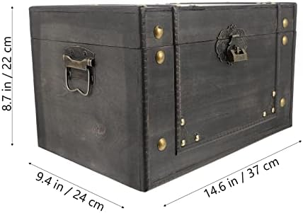 קופסת תכשיטים של Homoyoyo תיבת תכשיטים אוצר קופסא אחסון קופסת עתיקה מארגן מיכל אוצר חזה מזוודה חזה חדר עתיק עיצוב