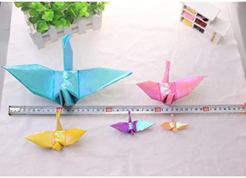 נייר נייר מנוף מנוף אוריגמי מנופי אוריגמי מנופי 100 יחידות 6 סמ זרמים ציפורים מקופלים לקישוט מסיבת חתונה כפרי ציוד