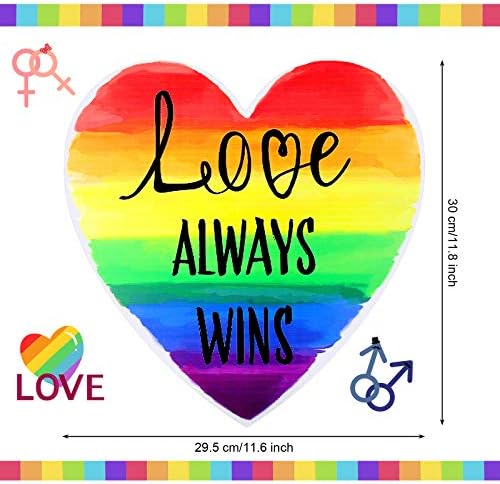 סימן גאווה של קשת סילון אהבה זוכה תמיד בשלט דלת עץ עיצוב קיר שלט קיר קישוט גאווה הומוסקסואלית גאווה לקישוט