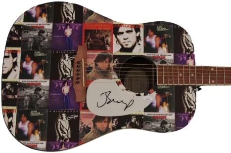 ג 'ון קוגר מלנקמפ חתם חתימה בגודל מלא מותאם אישית יחיד במינו 1/1 גיבסון אפיפון גיטרה אקוסטית עם אימות ג ' יימס