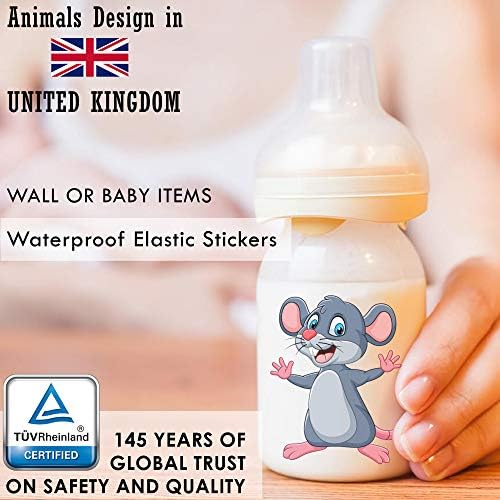 בעלי חיים מדבקות קיר לילדים - עיצוב חדר לתינוקות מדבקת קיר פעוטות מדבקות חדר שינה למידה מדבקה נשלפת משתלת עיצוב קיר אוקיינוס