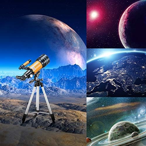 גרף שבירת טלסקופ צמצם למתחילים אסטרונומיה מבוגרים & מגבר; ילדים, אופטיקה קומפקטי ונייד רפרקטור עם חצובה נסיעות