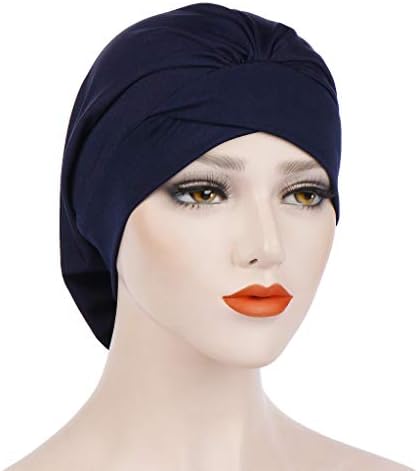 כפת כובע נשים של טוויסט קשר קפלים טורבן כיסוי ראש לנשים לעטוף טורבן בבאגי מוסלמי כפת כובעי עבור נשים