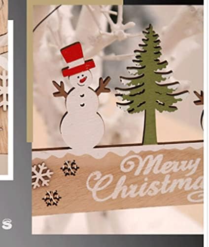 אצבא 20 PC קישוטי עץ חג המולד קישוטי ברוך הבא כרטיס מכתב עץ דלת תליון עץ תליון לקישוט הבית, עץ חג המולד תליון קישוט קישוטי