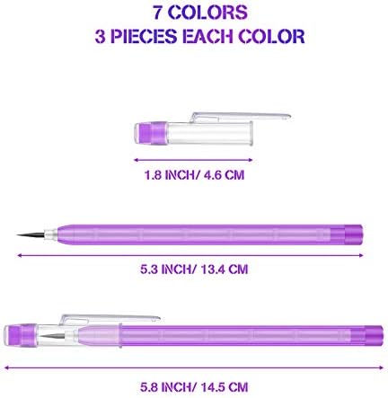 עפרונות ערימה של Zonon עיפרון מרובי -נקודה HB עיפרון שקוף צבעוני ללא חידוד עפרון פלסטיק עם מחק תואם לבנות, ילדים, תלמידים, מורים,
