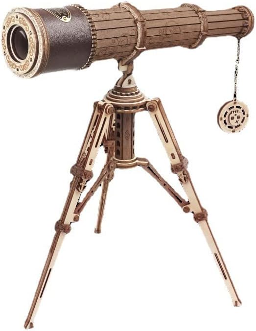 טלסקופ,משקפת, טלסקופ למתחילים, טלסקופ קטן 3 ד המשקפת יד התאספו עץ דגם טלסקופ