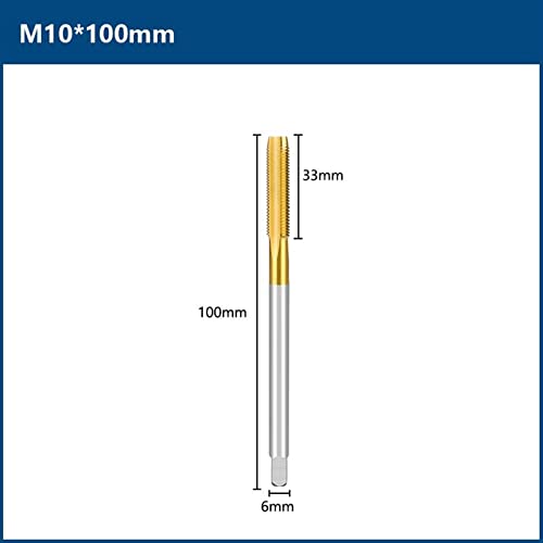 מקדח הברגה של בורג Pikis M2-M12 חוט ברז על חליל ישר 90-150 אורך מכונה מטרי תקע ברז על כלי הברגה מתכת 1 pcs