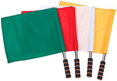 ספורט 4 יחידות חיצוני סימן כדורי רגל לילדים חיצוני דגל אימון שופט קו דגל ספוג ידית דגל פינת דגלי יד אות דגל נירוסטה
