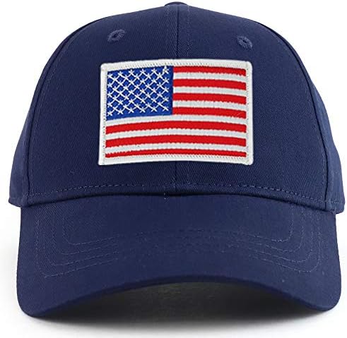 CRAMINCREW לבן ארהב דגל דגל גודל נוער כותנה כובע בייסבול מובנה