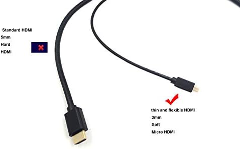 Duttek Micro HDMI לכבל HDMI, HDMI לכבל מיקרו HDMI, קיצוני מיקרו HDMI קיצוני זכר ל- HDMI תמיכה בכבלים זכר 1080p, 4K,