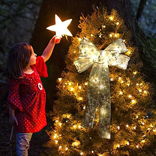 Vocool 2 PCS אורות סרט חג המולד 2022 חדש - 32ft 100 LED עץ חג המולד אור סרט אור פיות אורות מיתרים סוללה מופעלת לחג