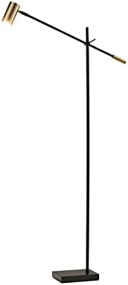 בית אדסו 4218-01 מנורת רצפה לד מעבר מגימור אוסף קולט, 22.50 אינץ', פליז שחור / עתיק