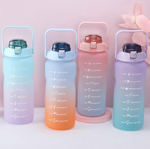 Ranyao BPA בחינם בקבוק מים ספורטיבי גדול בקיבולת, בקבוק כושר ספורט 2L עם מכסה היפוך אטום לדליפות לחיצוניות.