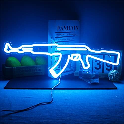 ניאון סימן אור אקדח הוביל תליית אמנות לילה מנורת אקדח עבור משחק חדר חנות מסיבת קיר תפאורה ניאון אור בר משחק חדר,ב