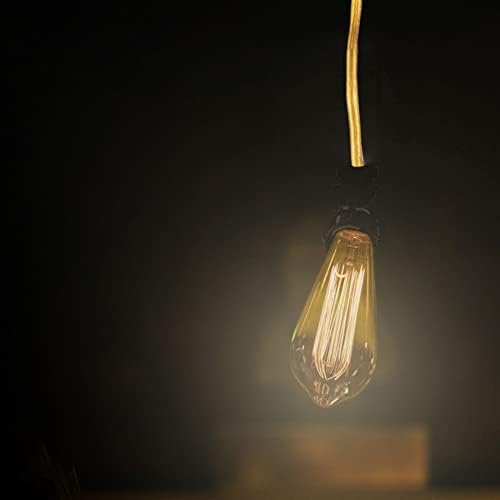חוט מנורת סיאטה, כבל מנורה 8 רגל עם תקע דו-שיניים מעוצב מקוטב לגופי תאורה לשולחן ורצפה, קצוות מופשטים, התקנה