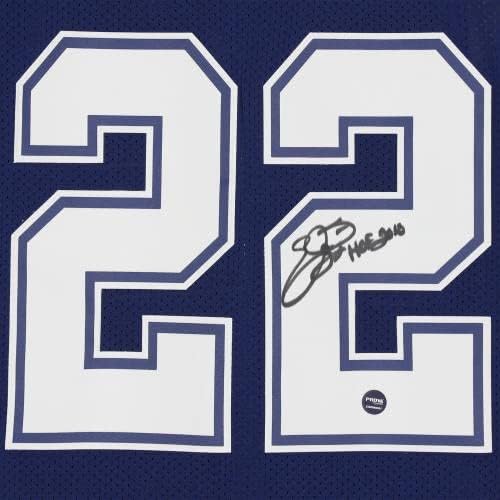 אממיט סמית דאלאס קאובויס חתימה חיל הים מיטשל ונס אותנטית משנת 1995 ג'רזי עם כתובת HOF 2010 - גופיות NFL עם חתימה