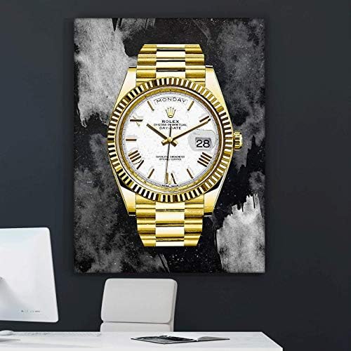 יוקרה זהב שעון בד הדפסת משרד קיר קישוט בית תפאורה מודרני אמנות הדפסי השראה מוטיבציה לעורר יזם ציטוט השראה מוטיבציה