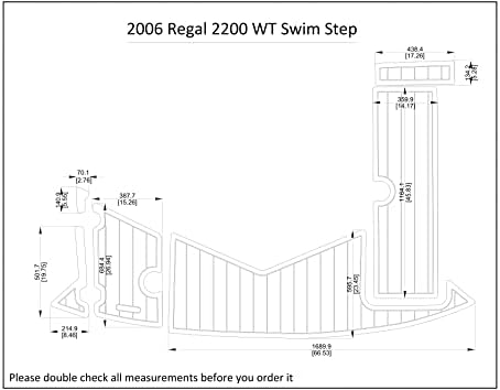 סירה פו -פו פו טיק רצפת רצפת תואם לשנת 2006 2200 WT שחייה