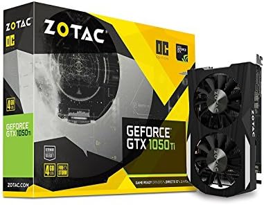 Zotac Geforce GTX 1050 TI OC Edition 4GB GDDR5 כרטיס גרפיקה משחק קומפקטי סופר קומפקטי