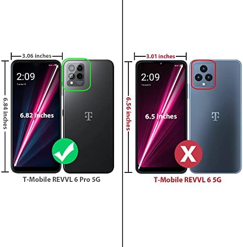TJS תואם ל- T-Mobile Revvl 6 Pro 5G מארז טלפון, שכבה כפולה היברידית היברידית חסרת זעזועים הגנה על השפעה על כיסוי