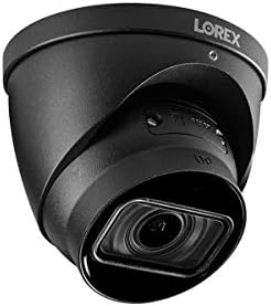 Lorex lne9282b 4k ממונע varifocal ip חכם IP מצלמת אבטחה כיפה שחורה עם זום אופטי 4x, הקלטה של ​​30 fps בזמן אמת ואודיו האזנה,