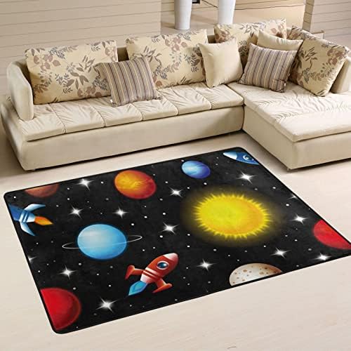 כוכבי הלכת גלקסי מצוירים שטיחים גדולים של שטיחי שטיחים של פליימת שטיח שטיח שטיח לילדים משחק חדר שינה חדר חדר שינה 3 'x 2',