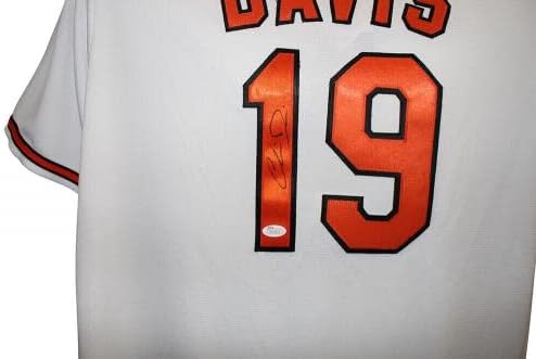 כריס דייוויס חיצה את בולטימור אוריולס מג'רסי XL ג'רזי ג'סא 25401 - גופיות MLB עם חתימה חתימה