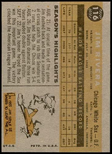 1960 Topps 116 ג'ים ריברה שיקגו ווייט סוקס NM/MT White Sox