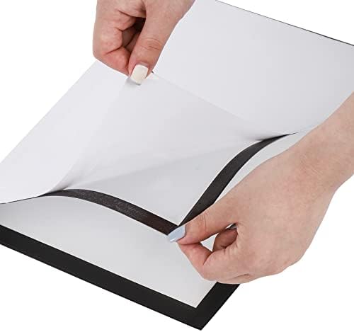 COLOCH 12 PACK גודל מכתבים דבק עצמי מחזיק סימנים מגנטיים עם מסגרת שחורה, 8.5 X 11 ברורה גיליון PVC מסגרת