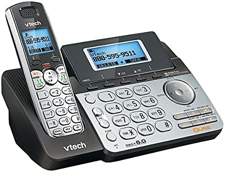 WMU VTECH DS6151 טלפון אלחוטי ניתן להרחבה דו-קו עם מערכת תשובה