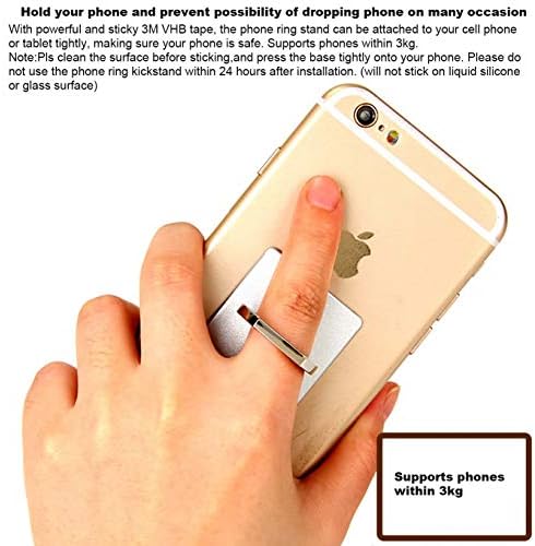 מחזיק טבעת טלפונים סלולריים עם 4-חבילות, עמדת אצבעות, 360 סיבוב קיקנד אוניברסלי דק, תואם לאייפון XS Max XR X 8 7 6 6S