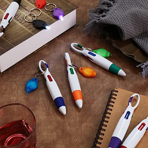 24 חתיכות עטים תגיות לאחיות 12 חתיכות עטים הסעות נשלפים 4 עטים כדורי צבע 12 חתיכות מפתח מפתח פנס פנס מיני אורות לאחיות למשרד