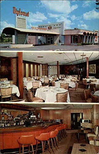 מסעדת דיפלומט וקוקטיילים טרקלין אוטיקה, ניו יורק ניו יורק גלויה וינטג 'מקורית