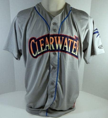 משחק Clearwater 9 משחק הונפק ג'רזי אפור 50 DP13516 - משחק משומש גופיות MLB