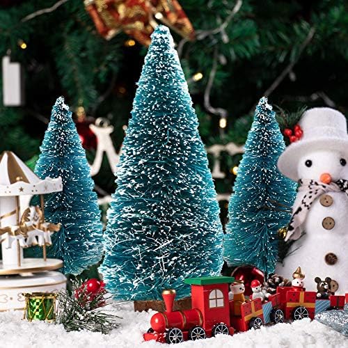 Futureplusx עצי חג המולד מיני מלאכותיים, 20 יחידות עץ אורן מיני לסצינות מיניאטורות מעצבות שולחן חג המולד ועיצוב מסיבת