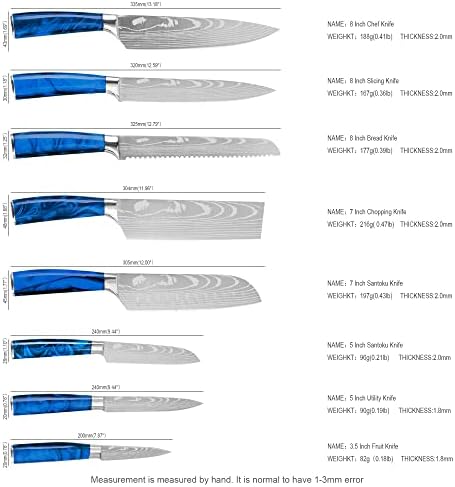 סט סכין שף קולינרי של XYJ סכינים שף קמפינג 6.2 אינץ