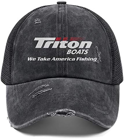 גברים ג'ינס משאית כובעי Triton-Boats-Logo-Dad Hat Vintage Vintage מתכווננים כובעי כדור רצועה מתכווננים