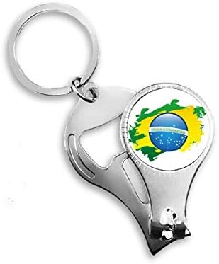 מפת אלמנט דגל ברזיל מפת מסמר ניפר טבעת מפתח שרשרת בקבוק פתיחת בקבוק