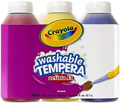 Crayola 3ct 8oz Artsta II טמפרטורה רחיצה סט צבע ראשוני