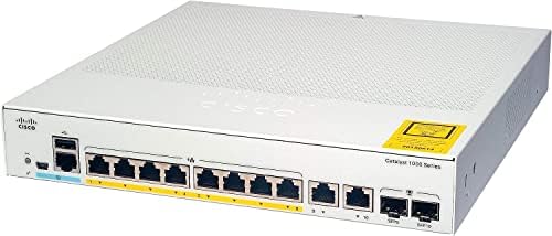 Cisco Catalyst 1000-8FP-E-2G-L מתג רשת, 8 gigabit Ethernet POE+ יציאות, 120W תקציב POE, 2 1G SFP/RJ-45 יציאות קומבו,