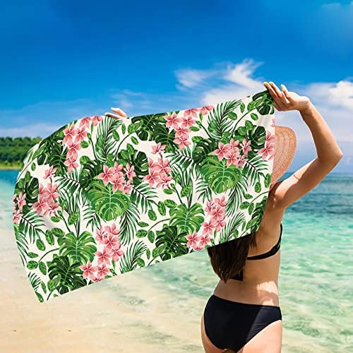 AMIKADOM 804345 מגבת חוף מיקרופייבר סופר משקל קל משקל מגבת אמבטיה אטומה לחוף שמיכת חוף מגבת רב-תכליתית לנסיעות S