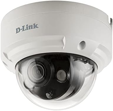ערנות D-Link 4 מצלמת אבטחה של כיפת פו חיצונית, H.265, IP66, IK10, גילוי תנועה וחזון לילה, מערכת מעקב ביתי עסקית