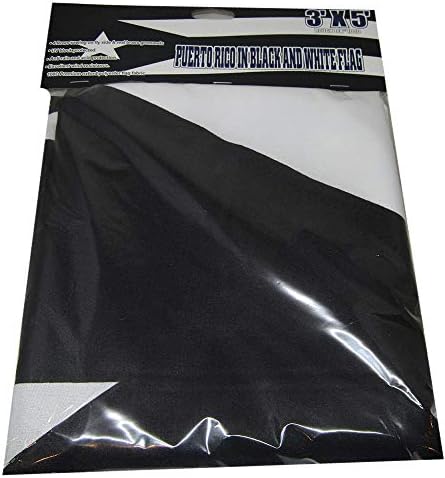 סופרסטור סיטונאי אמריקאי 3x5 שחור לבן פוארטו ריקו 100D ארוג דגל ניילון ארוג 5x3 דגל באנר