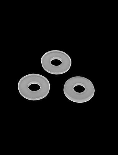 X-Deree בידוד עגול לבן ניילון מרווח מכונת כביסה שטוחה טבעת אטם 3 x 8 x 1 ממ 50 יחידות (Anello di Guarnizione לרונדלה