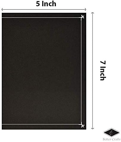 תיקיית צילום קרטון 5x7 - תיקיית כרטיס שחור עם עיצוב כסף נחמד - נהדר לתמונות חתונה, תינוק, סיום לימודים, חברים ורבים אחרים!